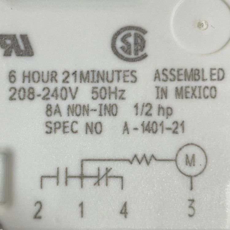 تایمر دیفراستی یخچال و فریزر مدل 220V مناسب برای جنرال الکتریک, وستینگ هاوس